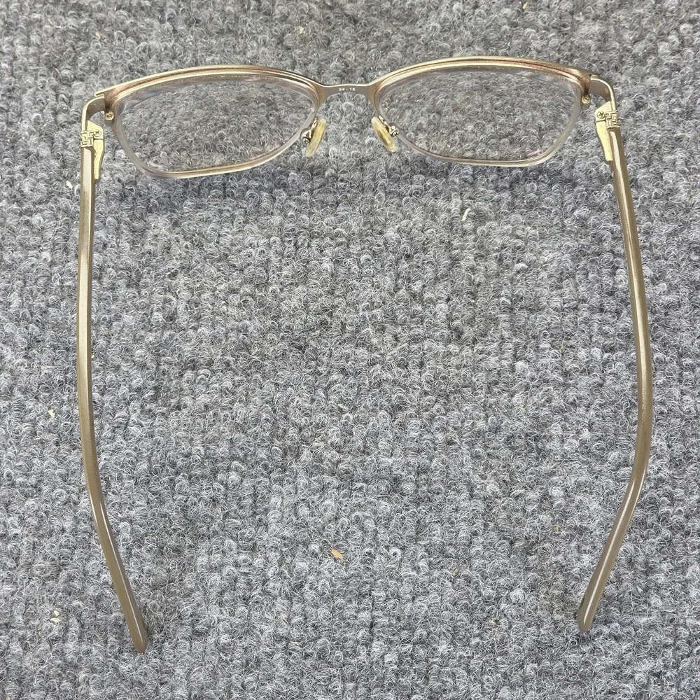 Linda Evans Eyeglasses Women Brown Cat Eye Half Rim 54-15-140 387